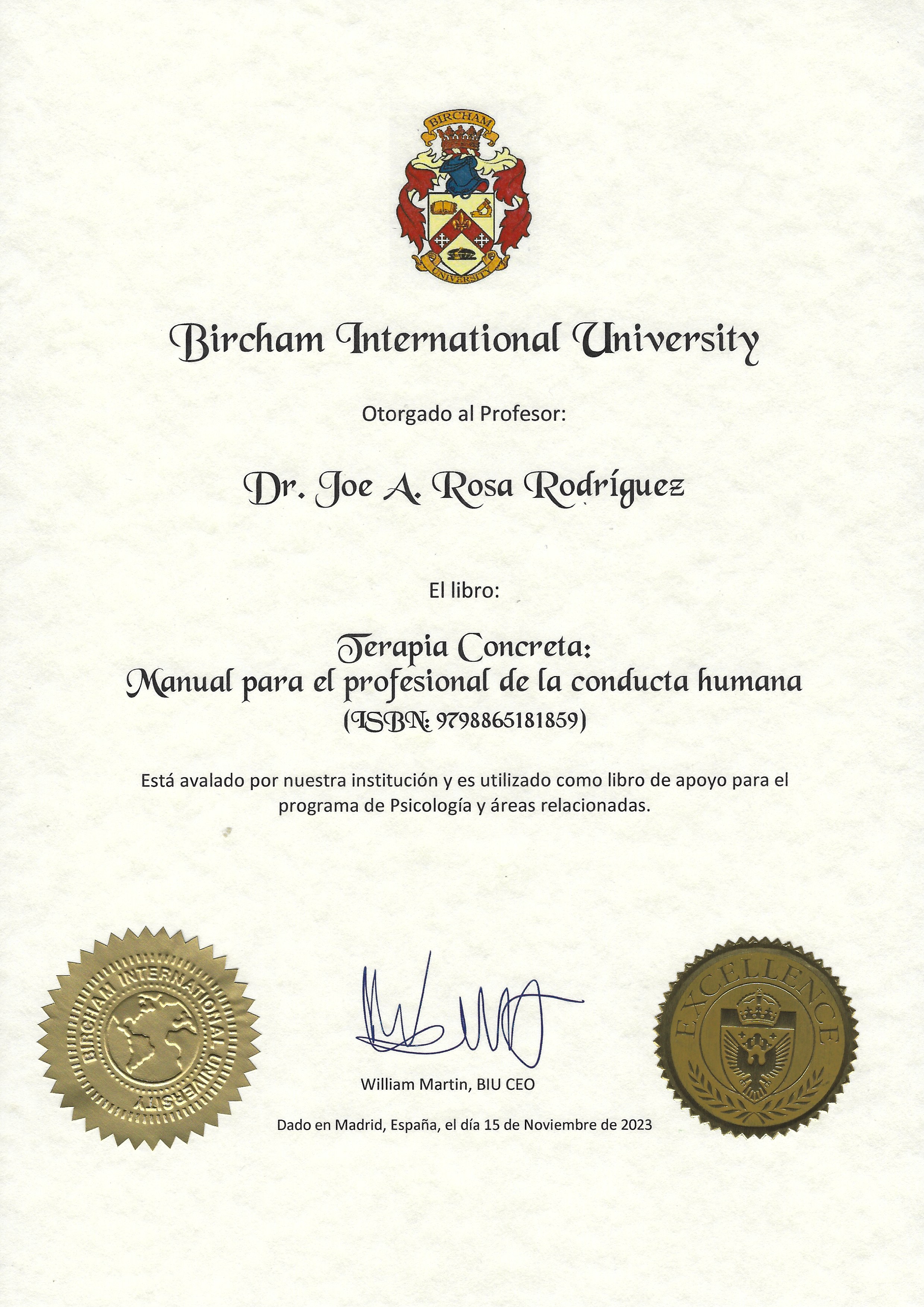 Reconocimiento libro